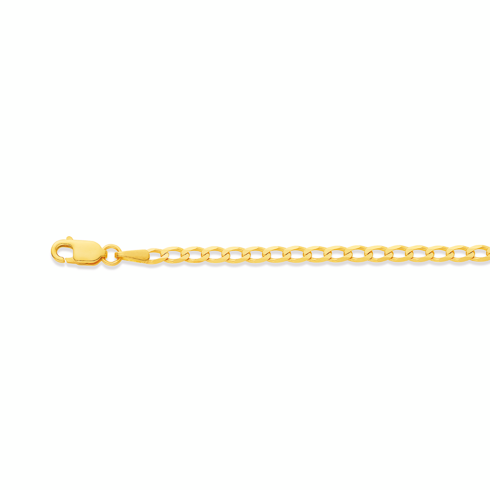9ct Gold 60cm Solid Curb Chain