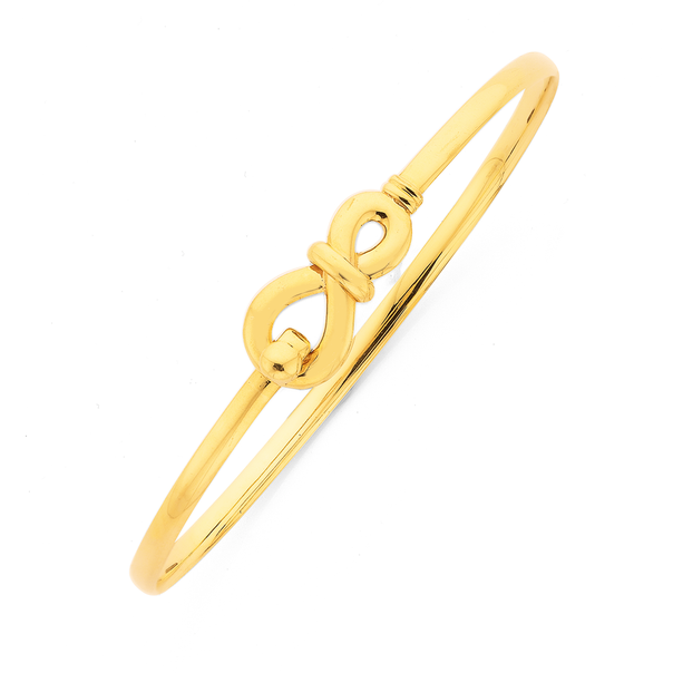9ct Gold 60mm Solid Knot Bangle