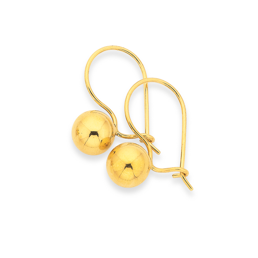 Gold online euroball earrings