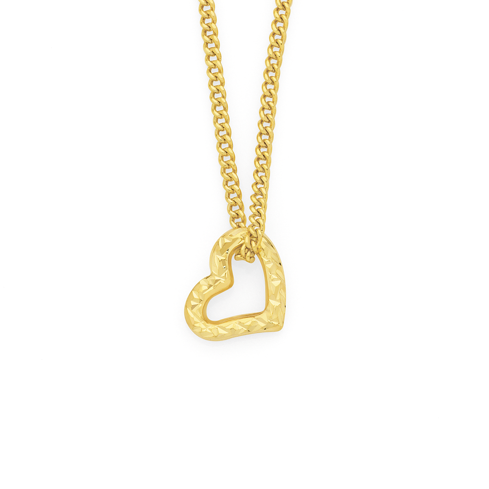 Floating heart locket necklace hotsell