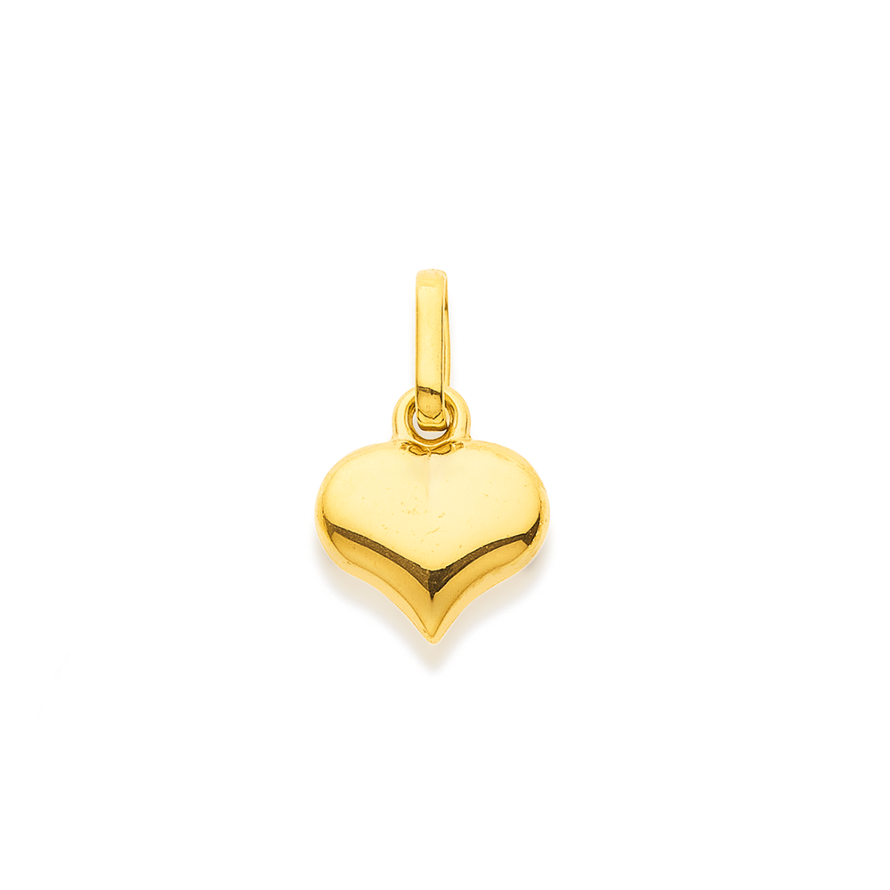 9ct gold 8mm heart charm 2509021 66987