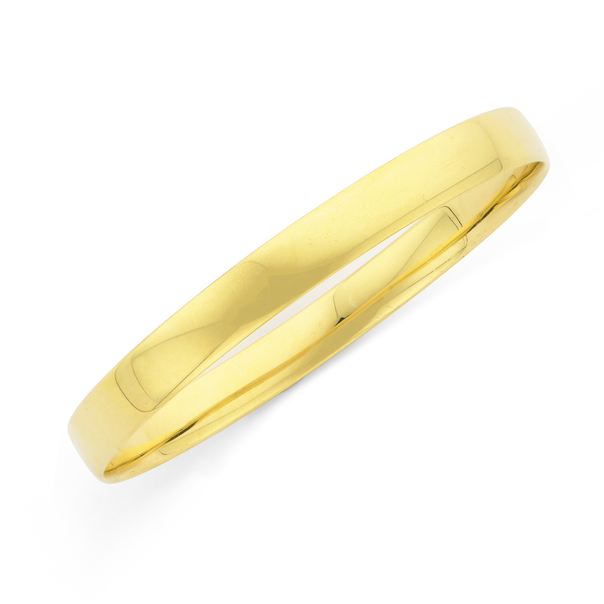 9ct Gold 8x65mm Solid Bangle