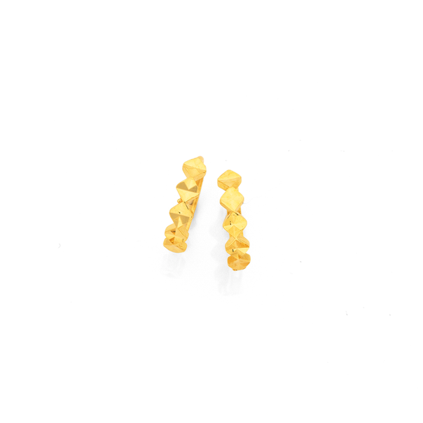 9ct Gold 9mm Huggie Earrings