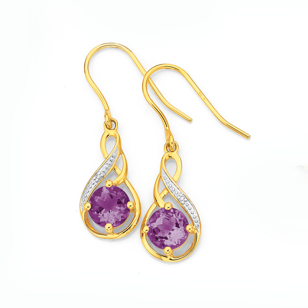 Amethyst earrings prouds 2025