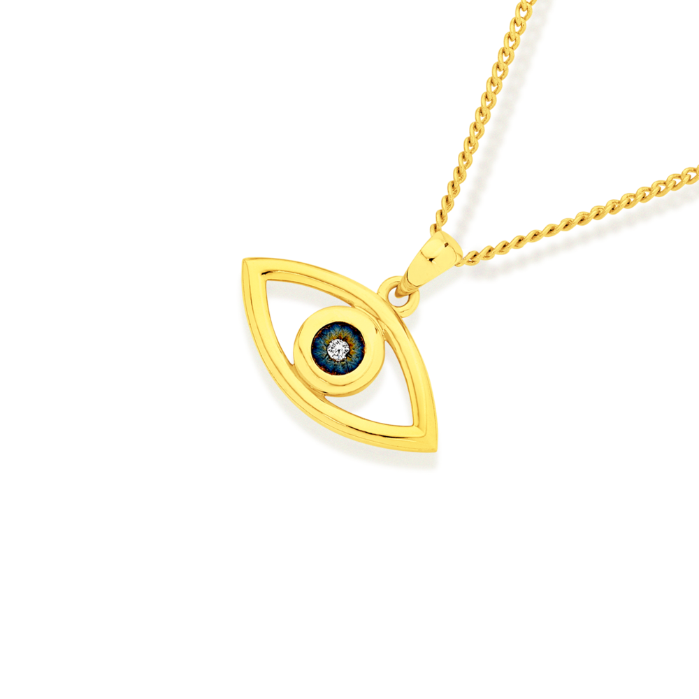 Evil eye shop pendant prouds