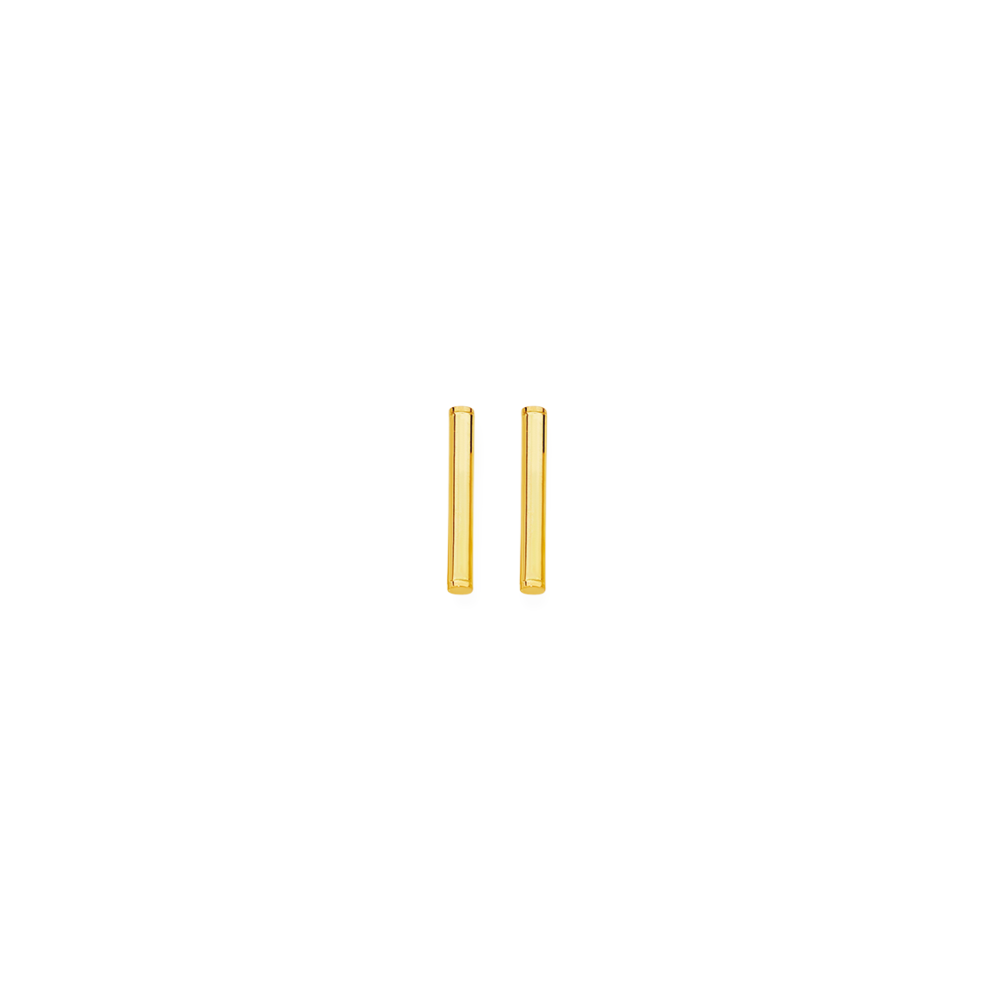 White gold deals bar stud earrings