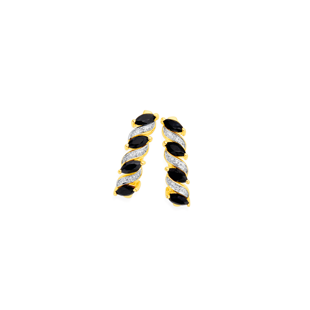 Simple 18k Plated Material Shiny Zircon Decor Hoop Earrings - Temu