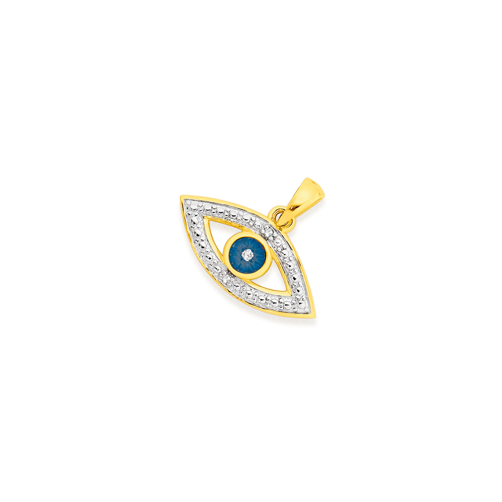 Mua 14K White Gold 0.38 ct Diamond Evil Eye Necklace chính hãng 2023 | Fado