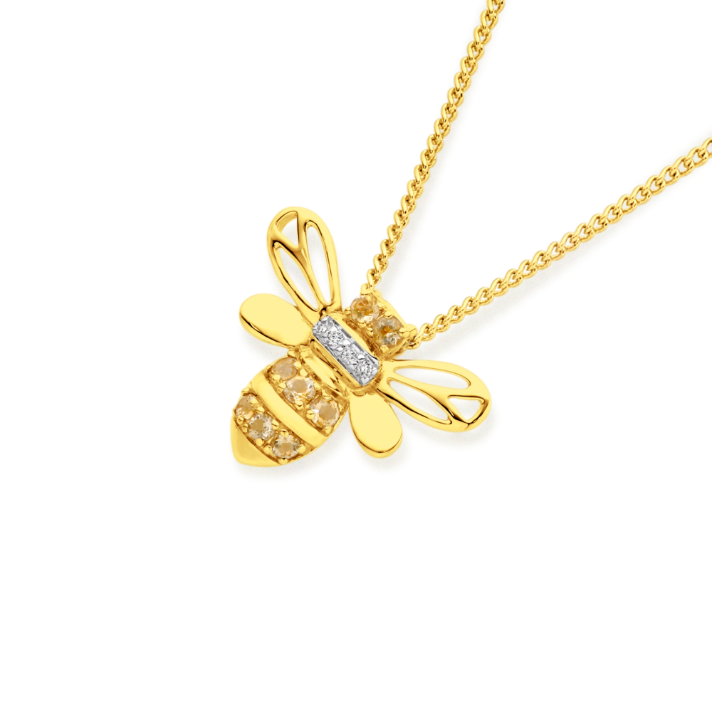 Hexagon Bumble Bee Pendant | The Kew Shop