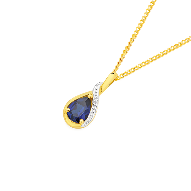 Prouds sapphire pendant Clearance