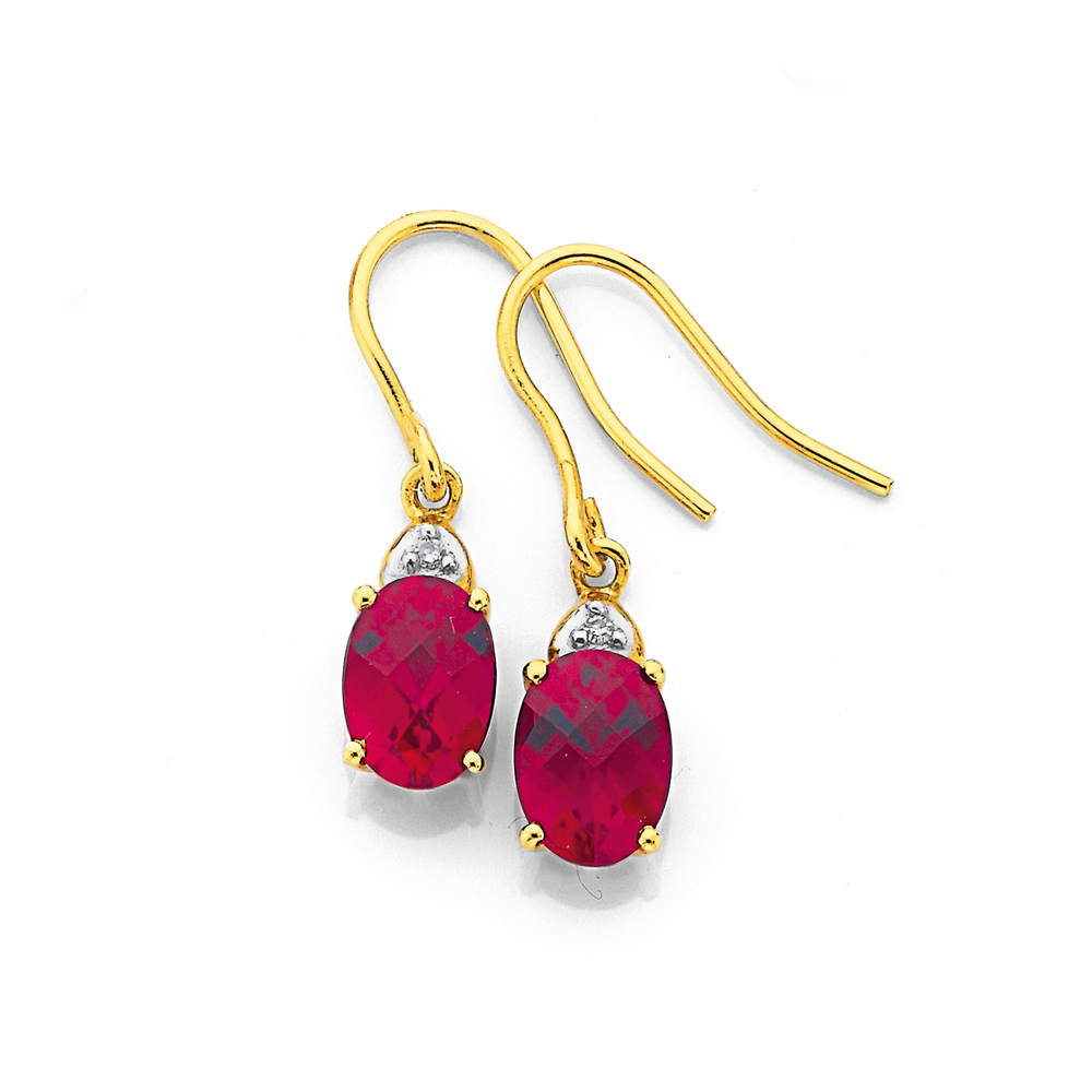 Red drop earrings australia discount