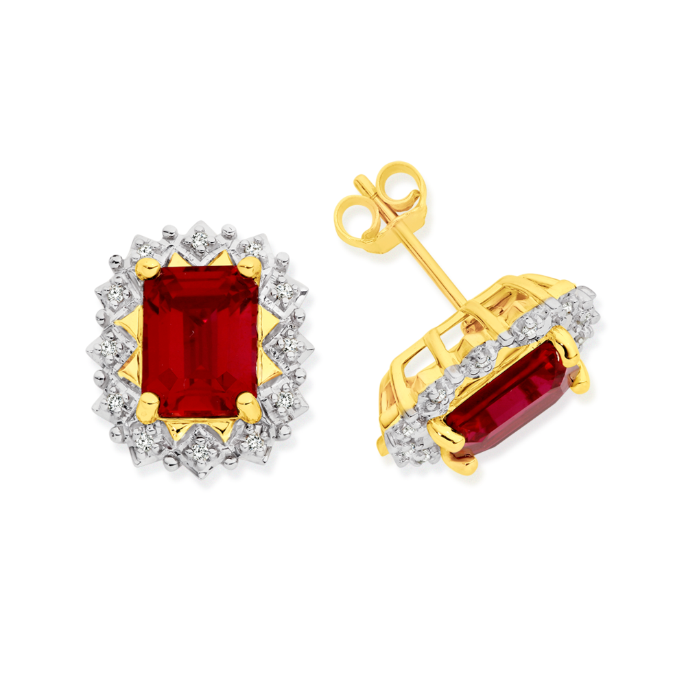 Ruby cheap earrings prouds