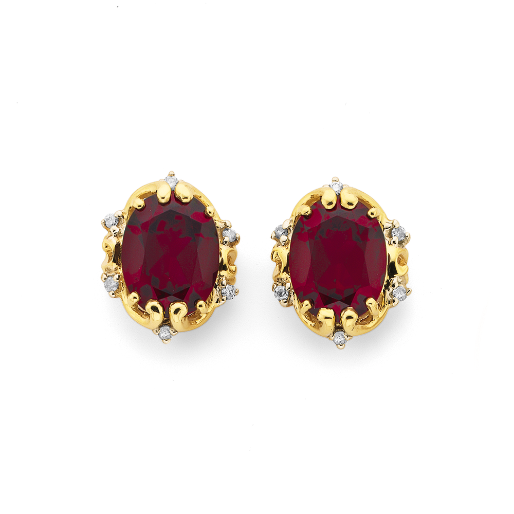 Ruby cheap earrings prouds