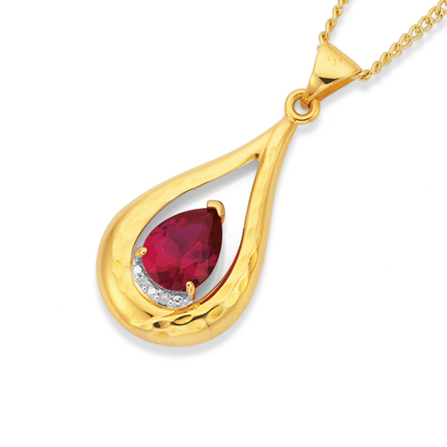 Ruby pendant prouds Clearance