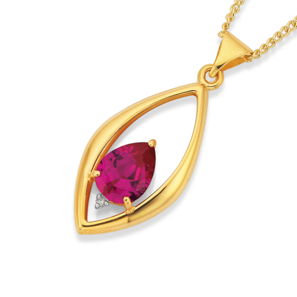 Prouds store ruby earrings
