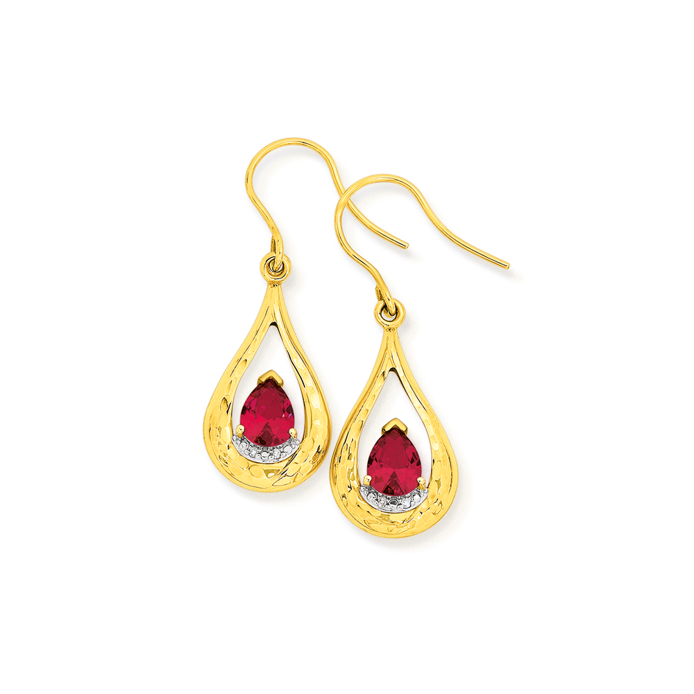 Ruby cheap earrings prouds