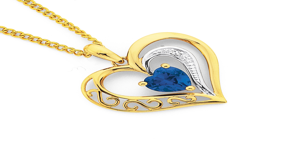 Prouds sapphire pendant Clearance