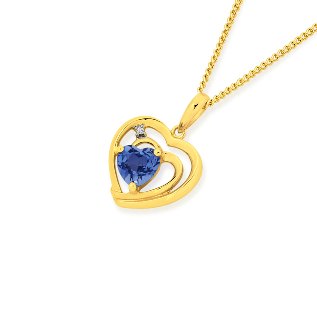 Prouds sapphire pendant Clearance