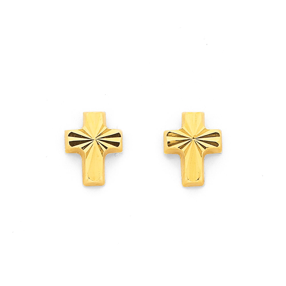 Gold cross studs 2025
