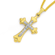 9ct Gold, Crystal Celtic Style Cross Pendant