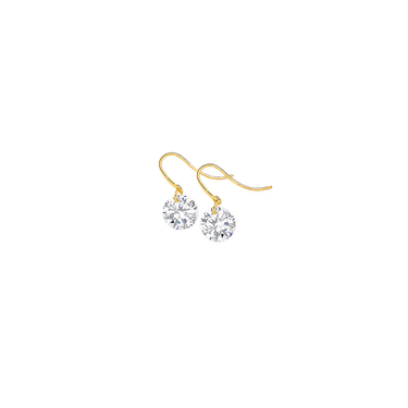 Jewelry | Cubic Zirconia Cz Pierced Earrings 18k White Gold Plated Drop Jewelry | Cubic Zirconia Cz Pierced Earrings 18k White Gold Plated Drop