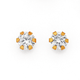 9ct Gold, Cubic Zirconia Round 6 Claw Stud Earrings