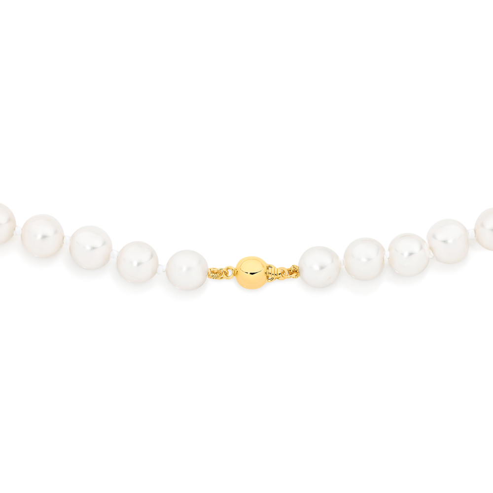 9ct Gold Cultured Freshwater Pearl Necklet Prouds