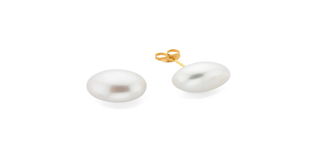 9ct Gold Cultured Freshwater Pearl Stud Earrings Prouds