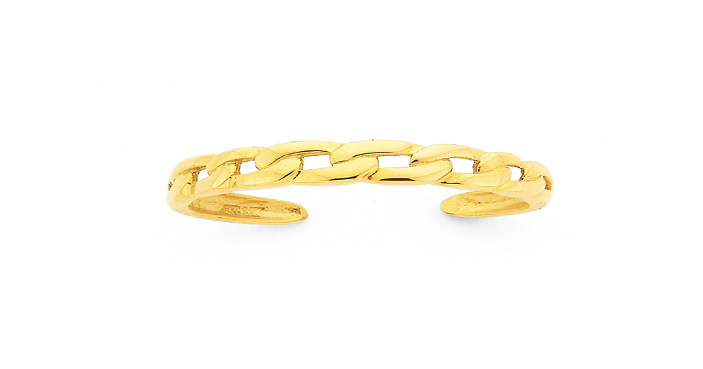 9ct Gold Curb Toe Ring Prouds