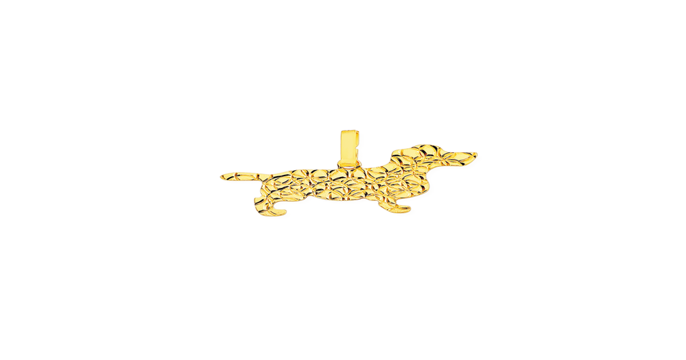 9ct Gold Dachshund Dog Pendant Prouds