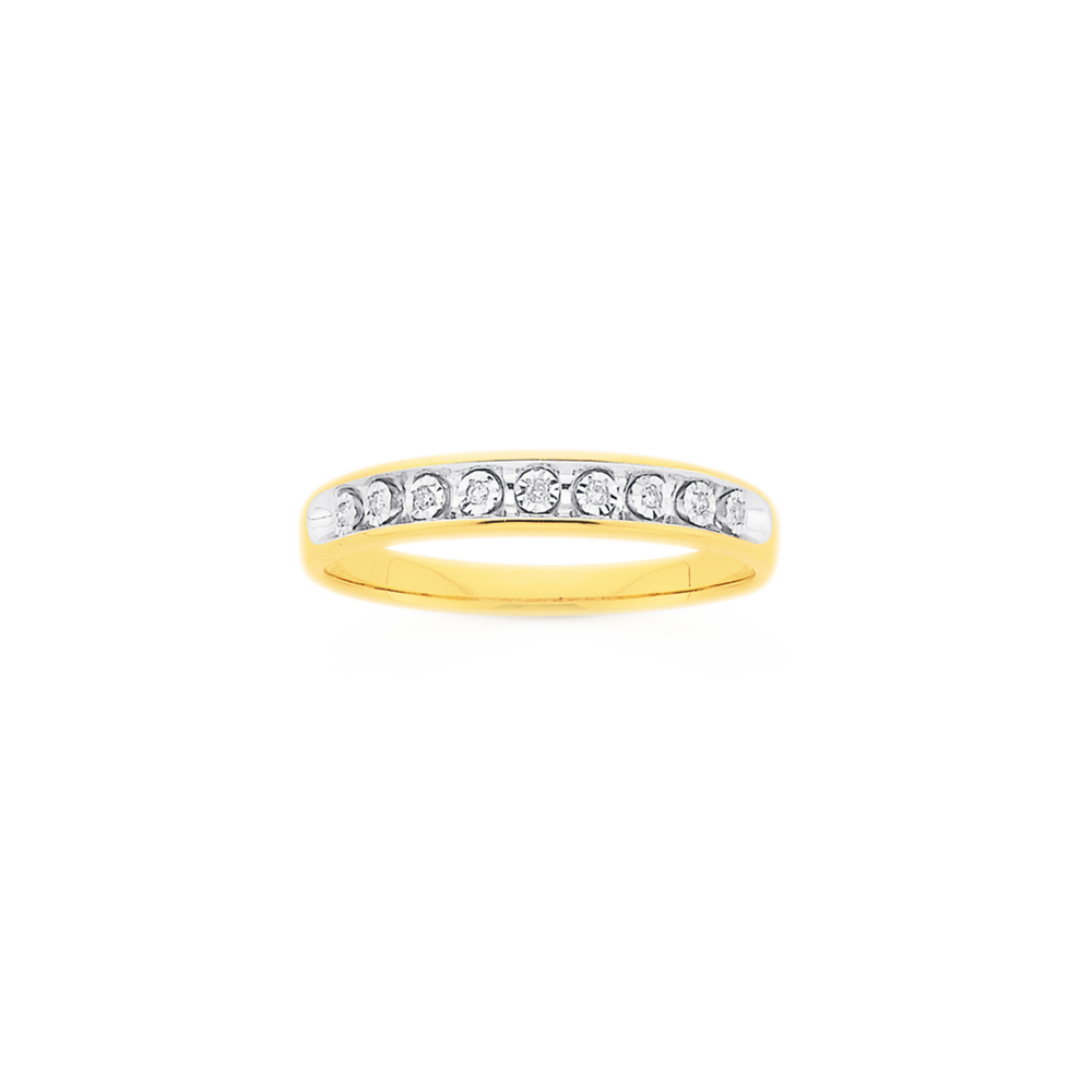 9ct Gold Diamond Anniversary Band