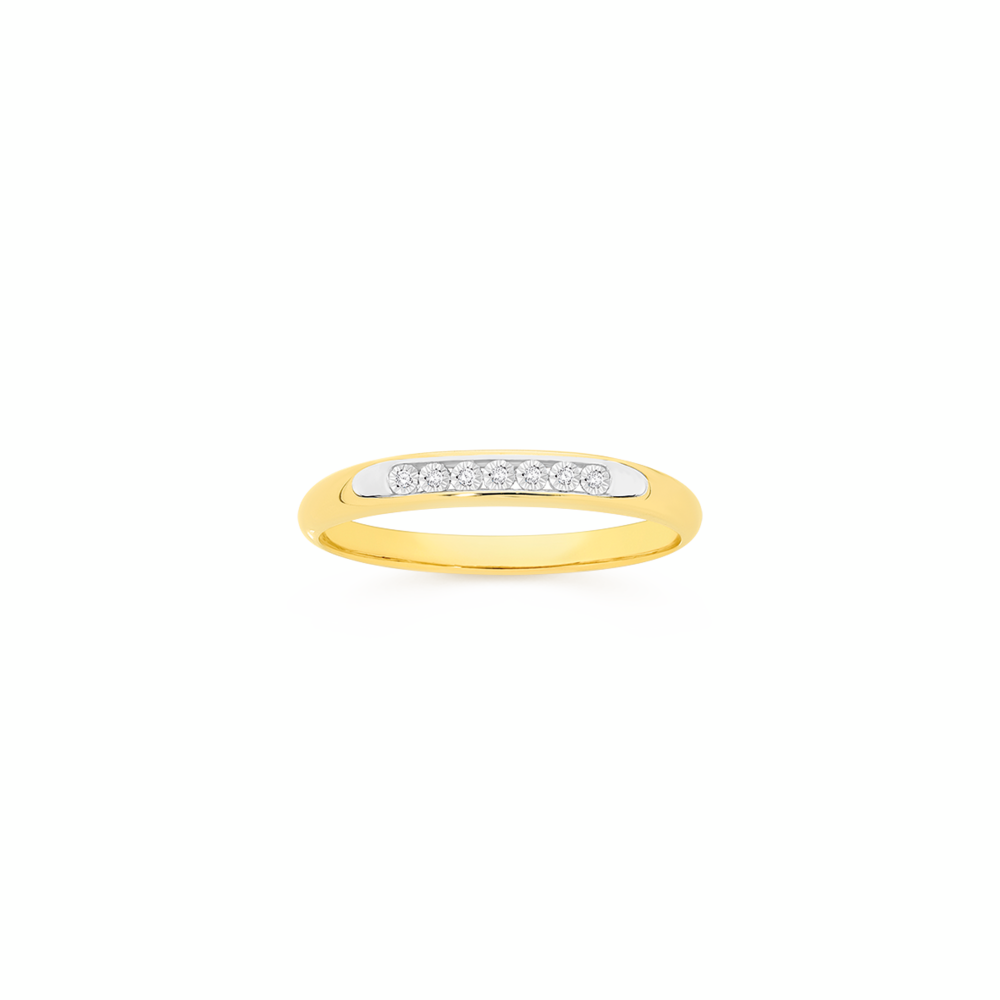 9ct Gold Diamond Band