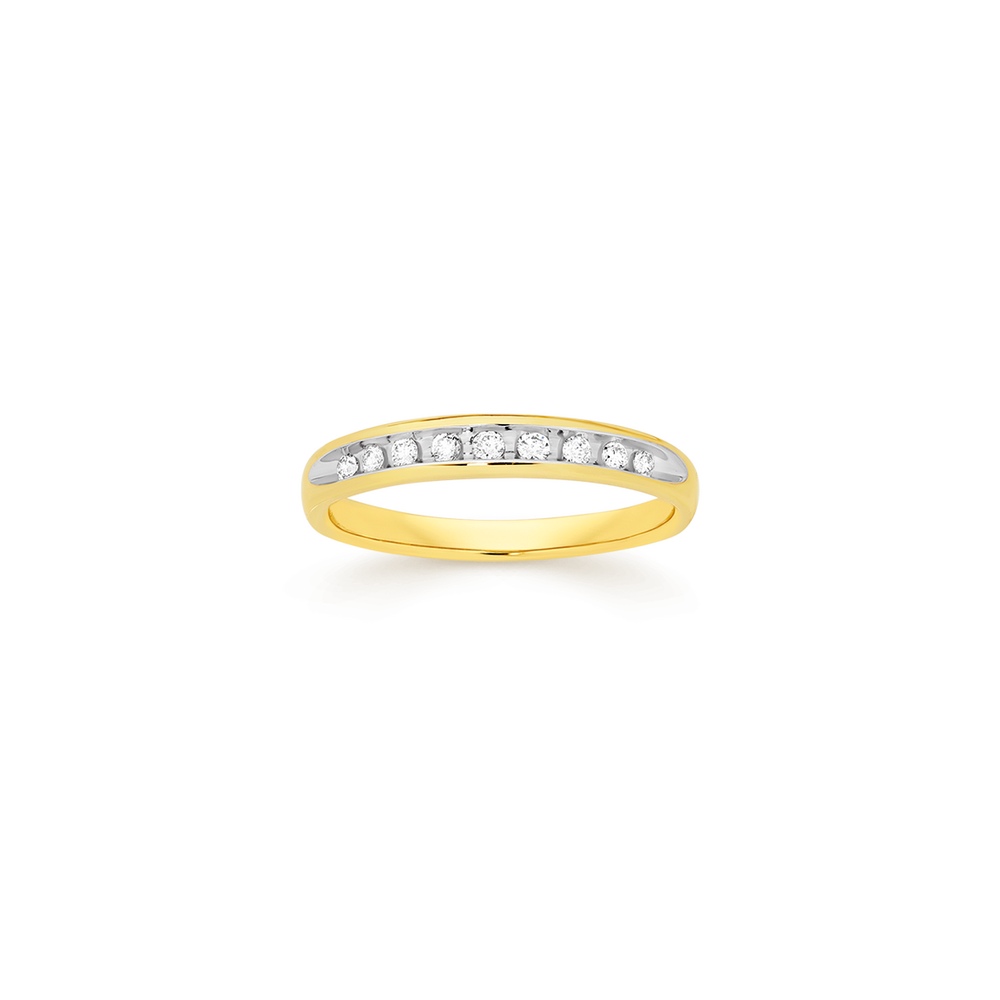 9ct Gold Diamond Band
