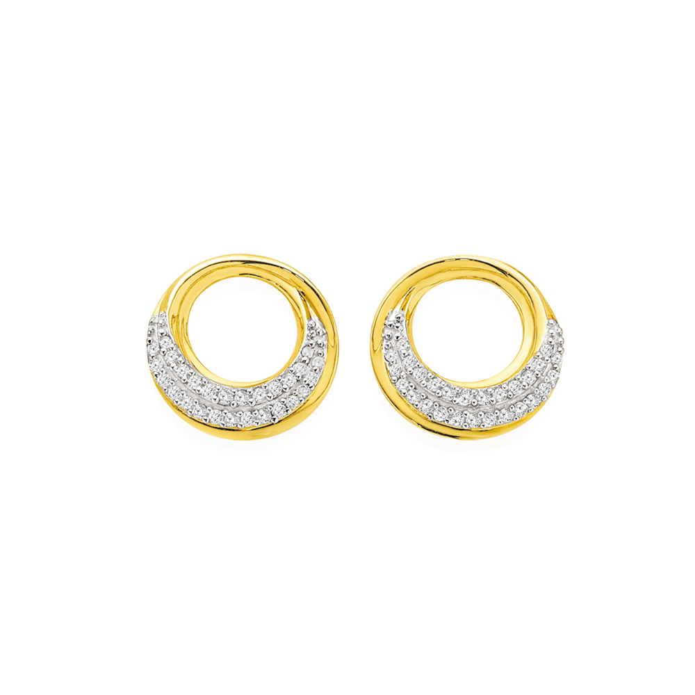Buy Yellow Gold & White Earrings for Women by Joyalukkas Online | Ajio.com