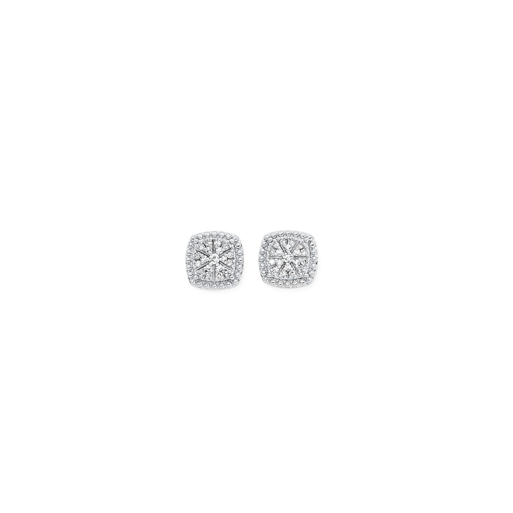 Heart Shaped Diamond Stud Earrings | Ouros Jewels