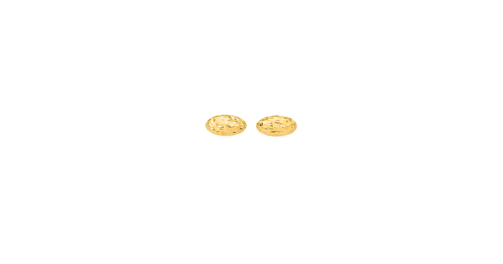 9ct Gold Diamond-cut Button Stud Earrings | Prouds