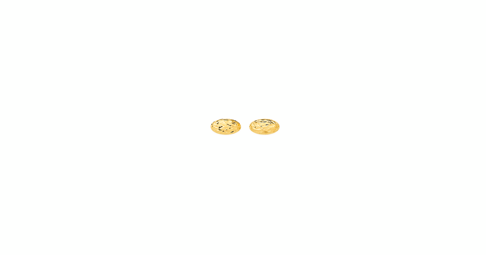 9ct Gold Diamond-cut Button Stud Earrings | Prouds