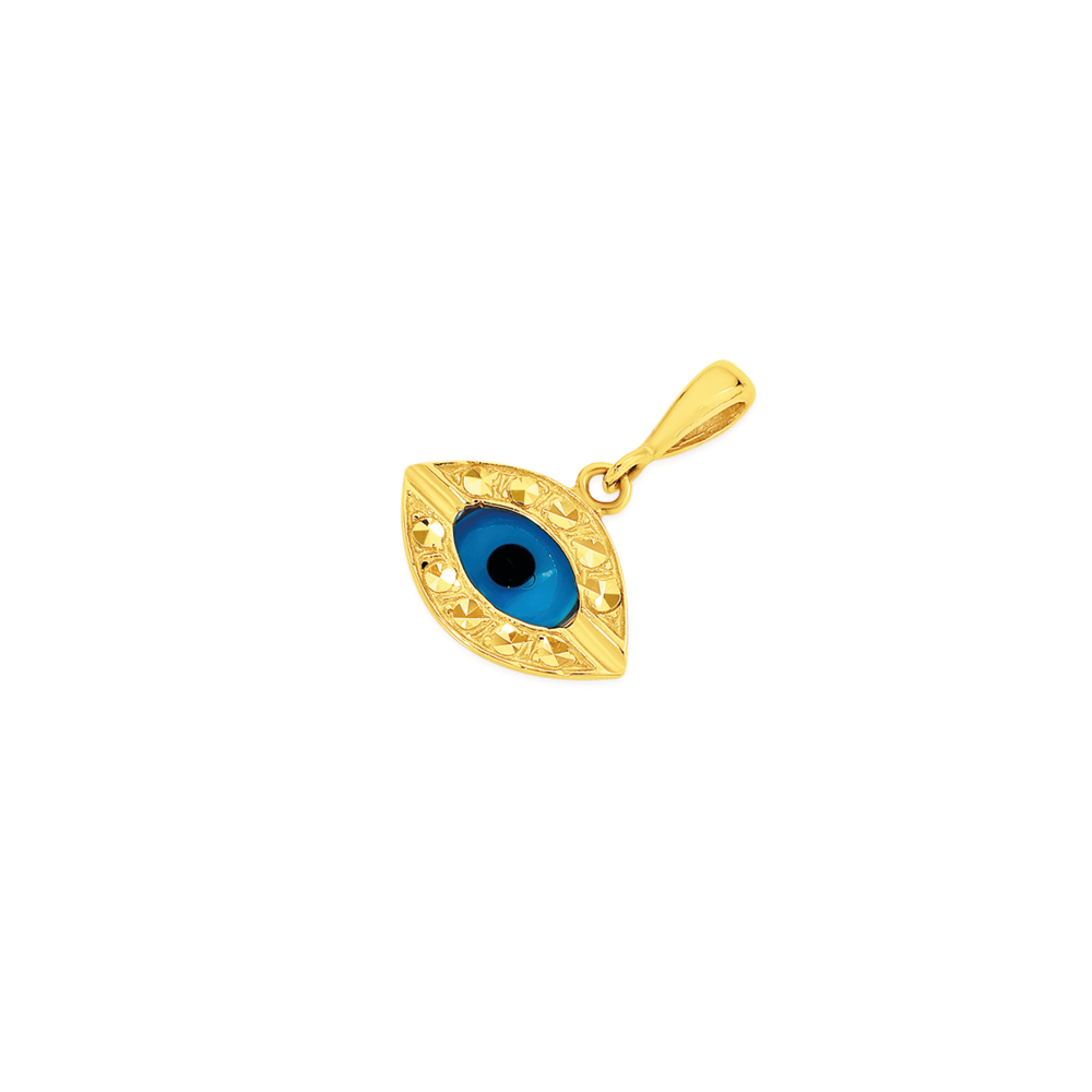 Diamond & Sapphire Evil Eye Pendant Necklace - Nuha Jewelers