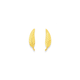 9ct Gold Diamond-cut Leaf Stud Earrings