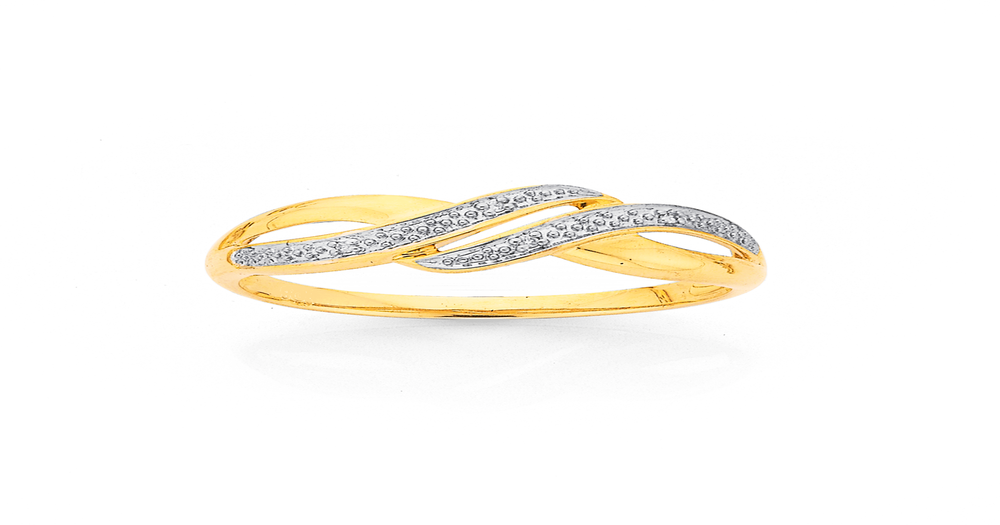9ct Gold Diamond Double Swirl Love Dress Ring | Prouds