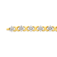 9ct Gold Diamond Flower Cluster Bracelet