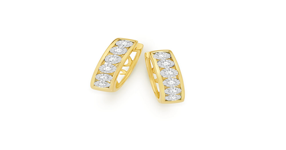Gold huggie earrings 9ct Clearance