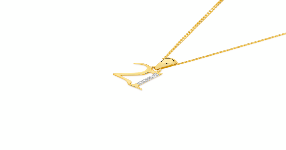 9ct Gold Diamond Number 21 Pendant | Prouds