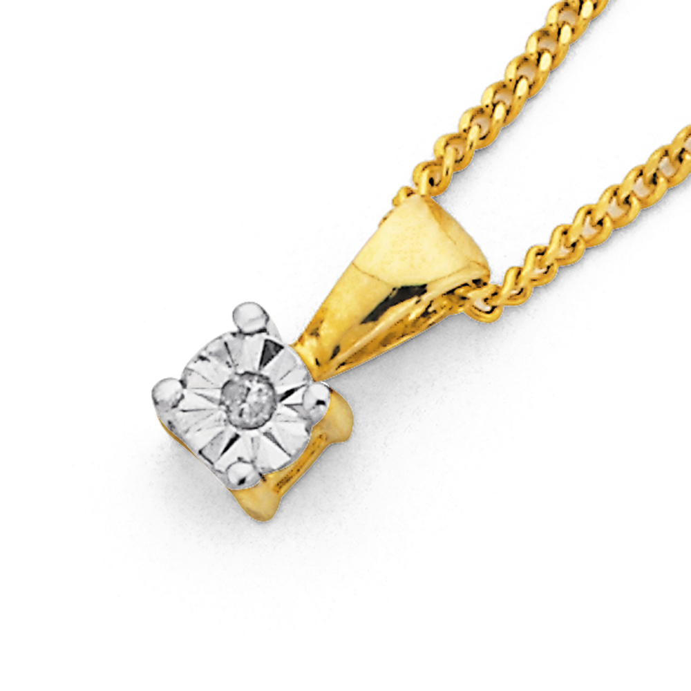 9ct Yellow Gold Knot Pendant Necklace - Pendants - Jewellery