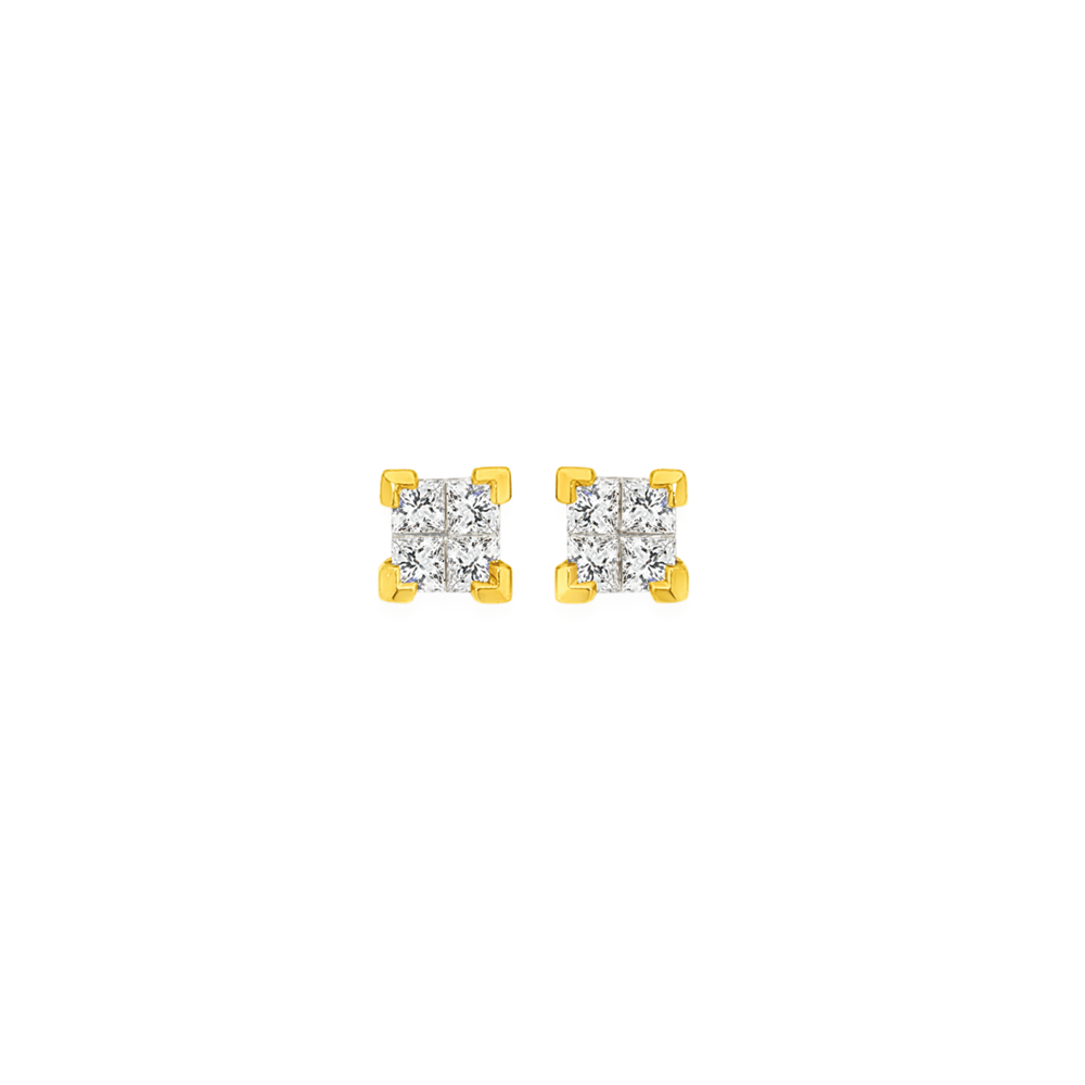 Essential Diamond Stud Earring White Gold | Babyanything