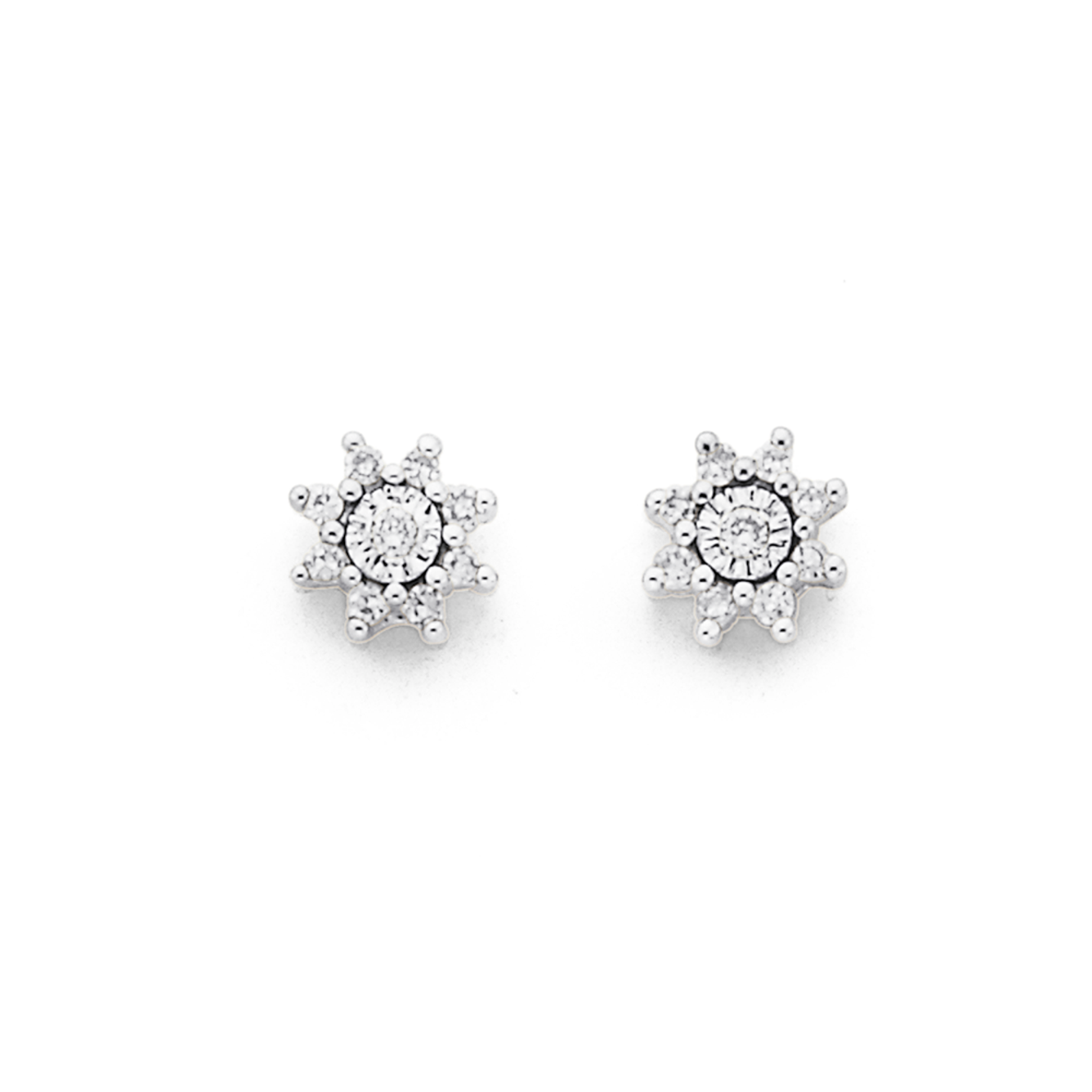White gold earrings prouds Clearance