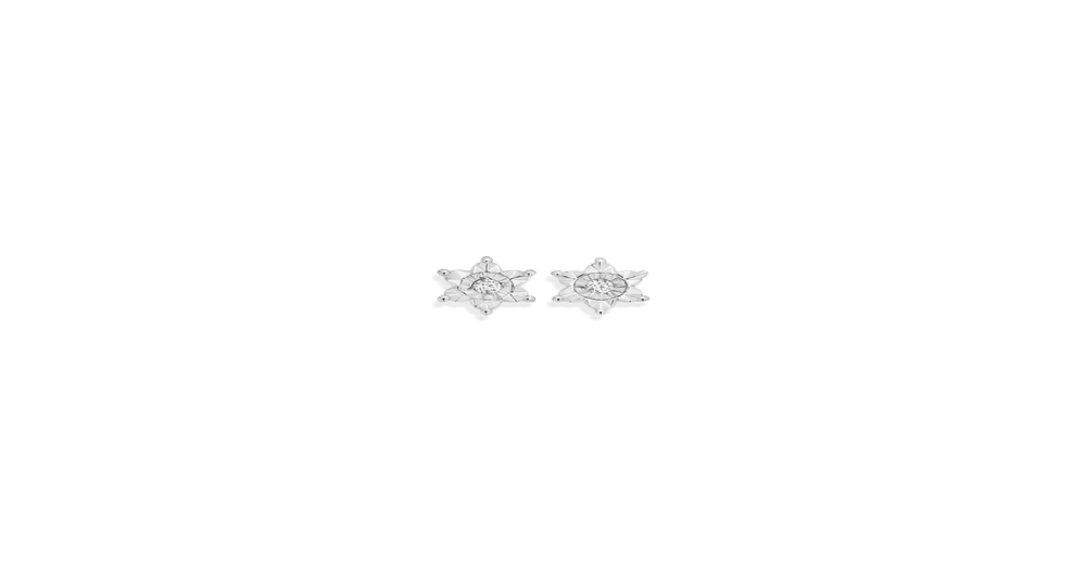 9ct Gold Diamond Stud Earrings Prouds