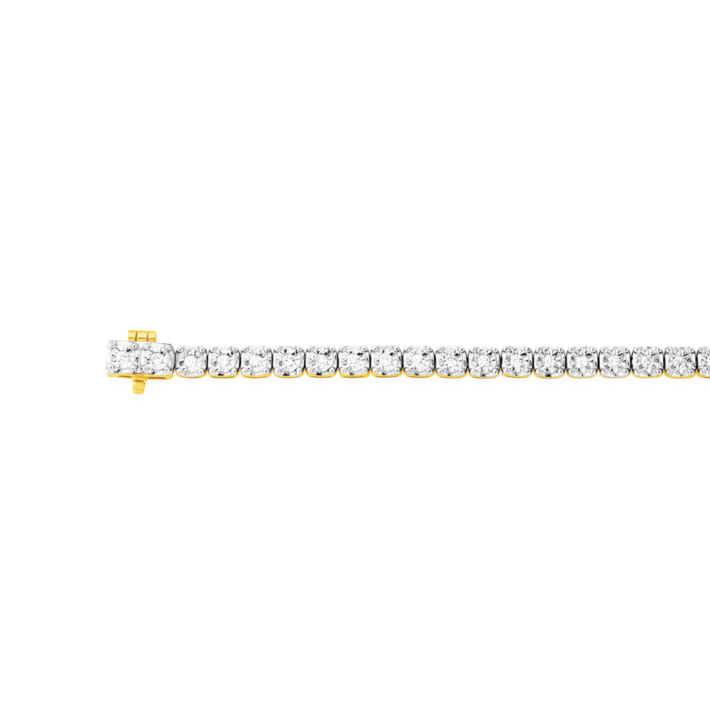 Pre-Owned 9ct Gold Diamond Tennis Bracelet 3.2 ct – Charles Fish