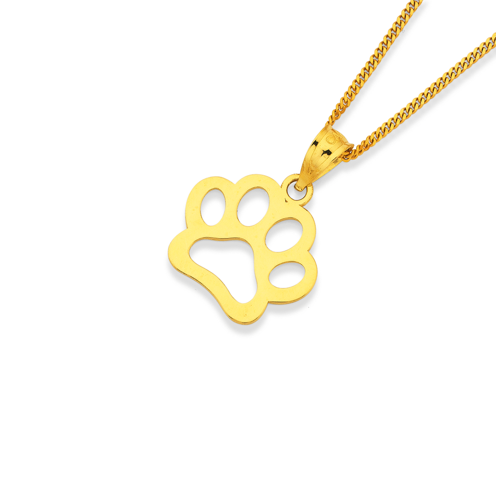 Sterling Silver Tiny Dog Cat Paw Print Charm Pendant Necklace Animal Lover  Boxed - Nettie Frolic