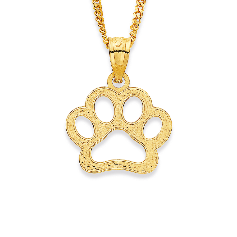 Dog paw print clearance on necklace